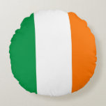 Round Throw Pillow with flag of Ireland<br><div class="desc">Add a touch of Irish charm to your home decor with our exclusive round throw pillow featuring the flag of Ireland! Crafted with meticulous attention to detail, this round throw pillow is more than just a decorative item; it’s a celebration of Ireland’s rich heritage and cultural pride. The elegant design...</div>
