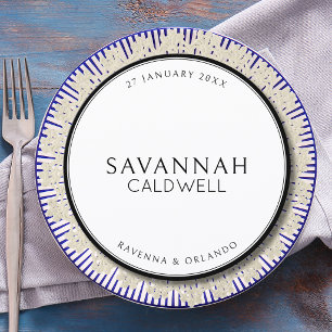 Round Tie Wedding Guest Place Menu Card