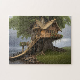 Round tree house  jigsaw puzzle
