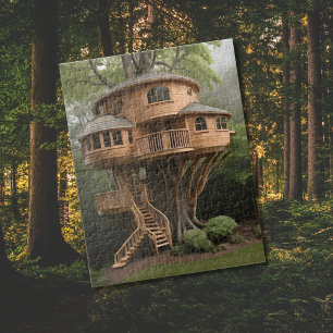 Round tree house jigsaw puzzle