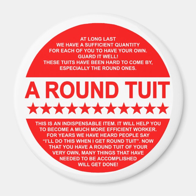 Round Tuit Magnet (Front)