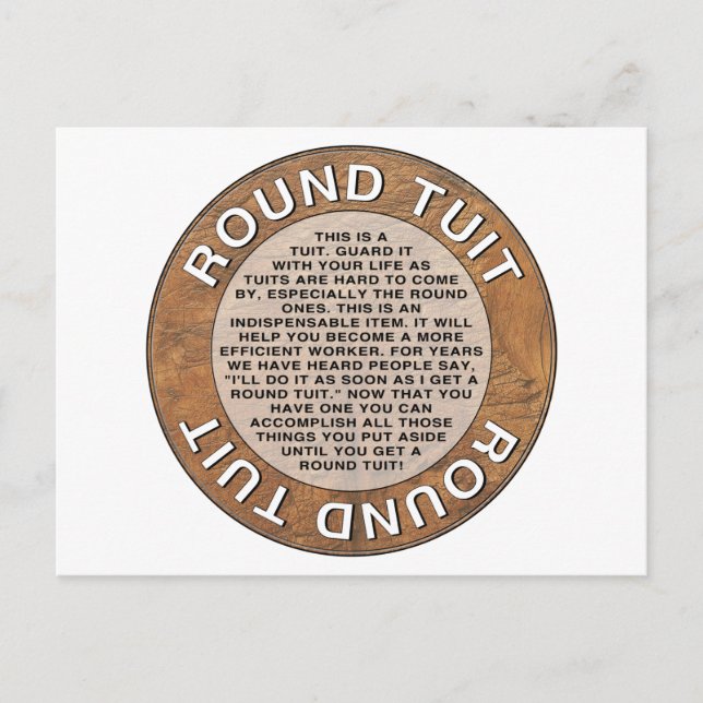 Round Tuit Postcard (Front)