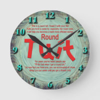 Round Tuit Wall Clock