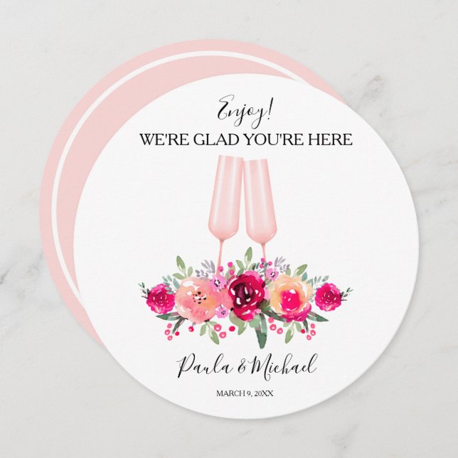 Round Wedding Rehearsal Dinner Plate Thank You (Front/Back)