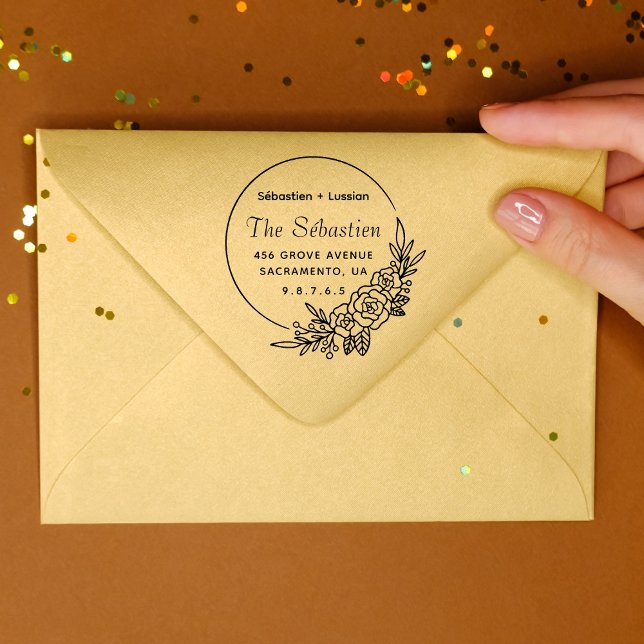 Round Wedding Self-inking Stamp (Creator Uploaded)