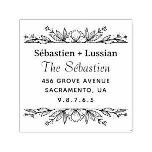 Round Wedding Self-inking Stamp