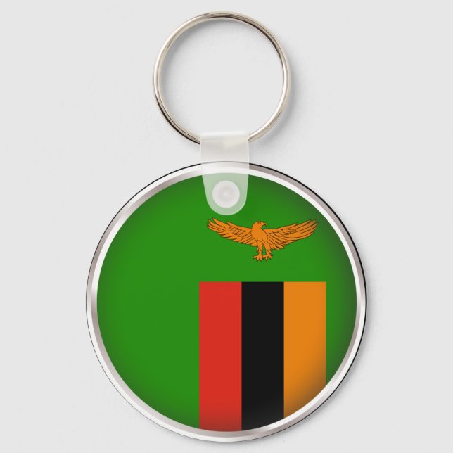 Round Zambia Key Ring (Front)