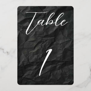 Rounded Black/Rose Gold Foil Table No. 1