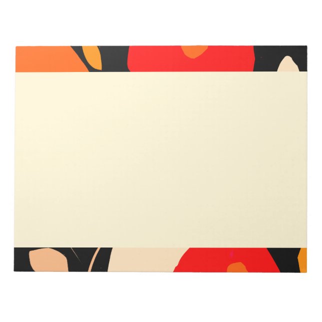 Rounded botanic shapes  notepad (Front)