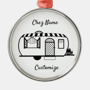 Rounded Caravan Trailer Thunder_Cove Metal Tree Decoration