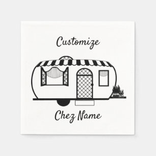 Rounded Caravan Trailer Thunder_Cove Napkin
