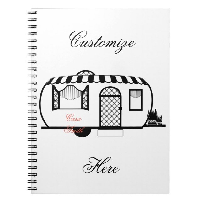 Rounded Caravan Trailer Thunder_Cove Notebook (Front)