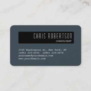 Rounded Corner Black Charcoal Business Card