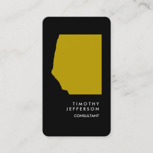 Rounded Corner Black Gold Colour Elegant Modern Business Card