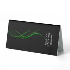Rounded Corner Black Green Curves Elegant Modern