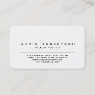 Rounded Corner Black White Charming Business Card