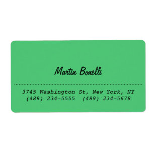 Rounded Corner Emerald Green Plain Business Card