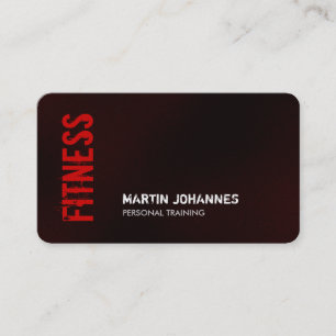 Rounded Corner Fitness Trainer Business Card