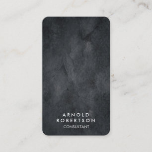 Rounded Corner Grey Modern Stylish Elegant Business Card