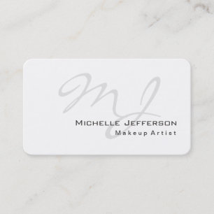 Rounded Corner Makeup Artist White Business Card