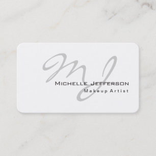 Rounded Corner Makeup Artist White Business Card