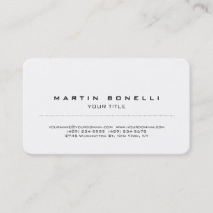 Rounded Corner Plain Professional Business Card