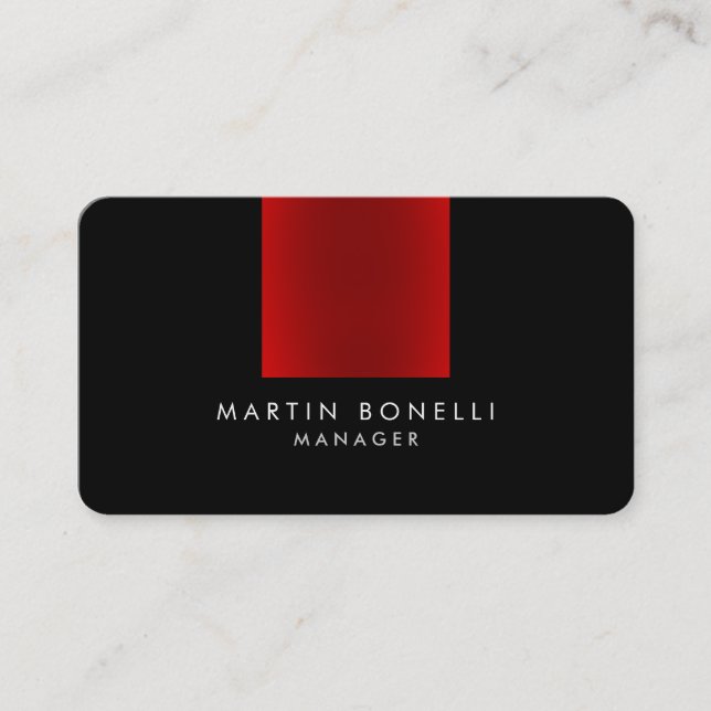 Rounded Corner Professional Plain Business Card (Front)