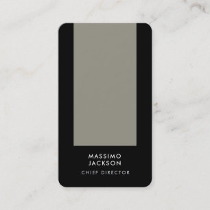 Rounded Corner Vertical Minimalist Plain Modern Business Card