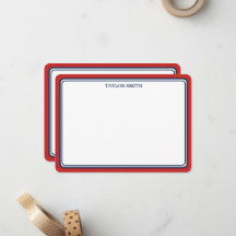 Rounded Corners Red Navy Blue Borders With Name