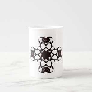 ROUNDED CROSS BONE CHINA MUG