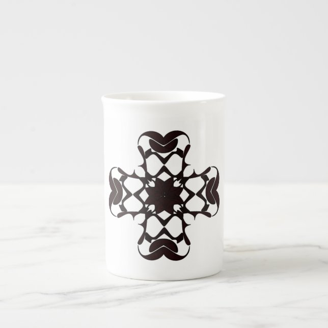 ROUNDED  CROSS BONE CHINA MUG (Front)