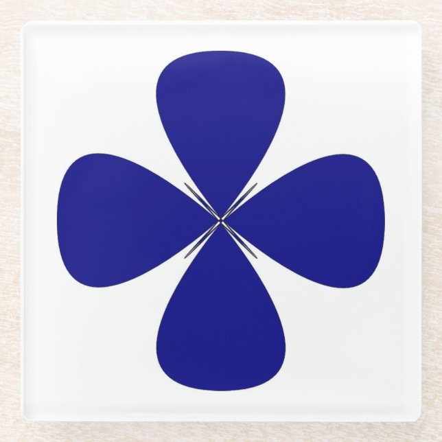 ROUNDED CROSS GLASS COASTER (Front)