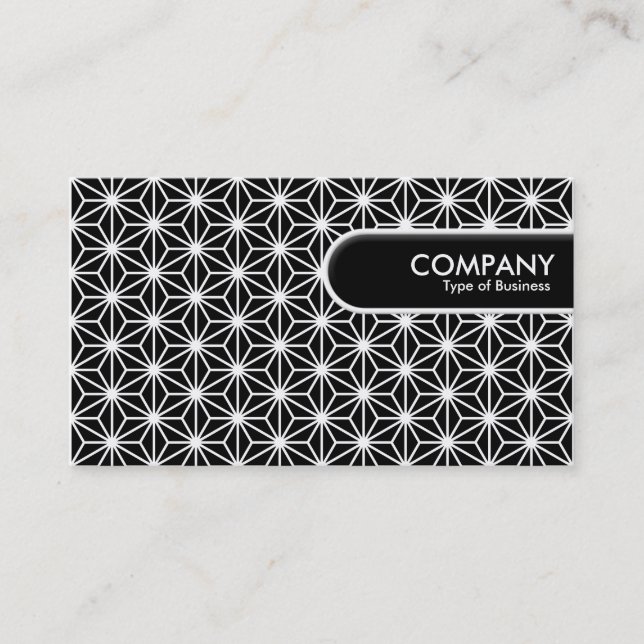 Rounded Edge Tag - Asanoha Pattern (Front)