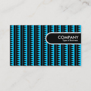 Rounded Edge Tag - Aztec Pattern - Sky Blue