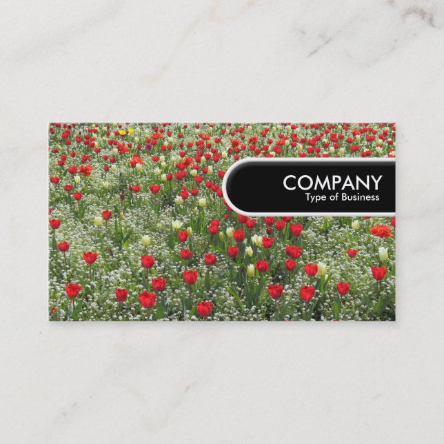 Rounded Edge Tag - Bed of Tulips (Front)