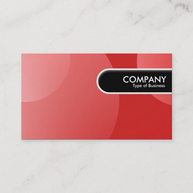Rounded Edge Tag - Bubble Cloud Red (Front)