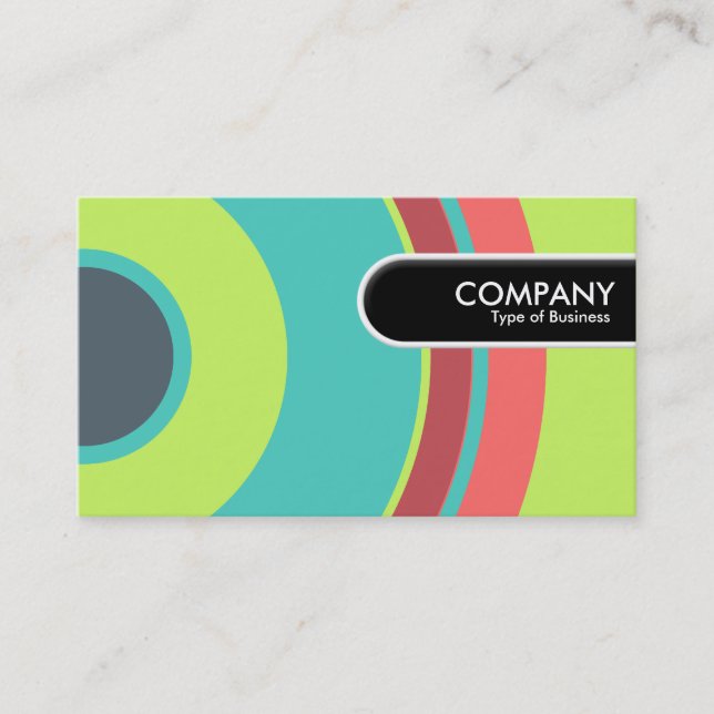 Rounded Edge Tag - Colourful  Circle 04 (Front)