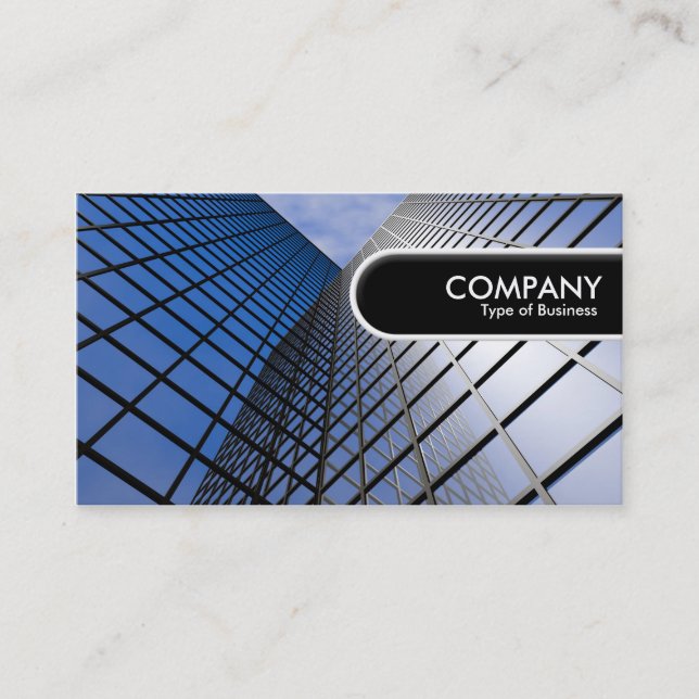 Rounded Edge Tag - Reflective Office Block (Front)