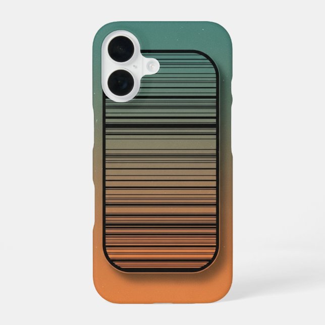 Rounded Panel Stripes iPhone 16 Case (Back)