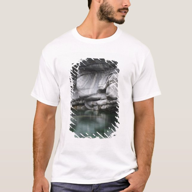 Rounded Rock Cliff by Verzasca River T-Shirt (Front)