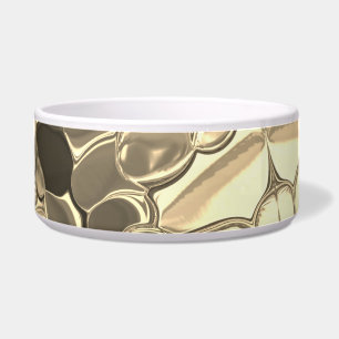 Rounded shapes in bronze colour, clear gold, gloss