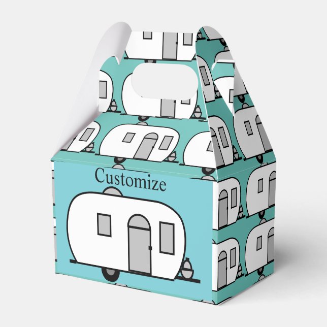 Rounded travel trailer Thunder_Cove Favour Box (Front Side)