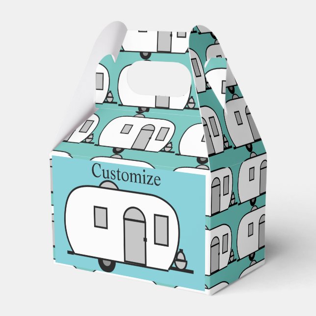 Rounded travel trailer Thunder_Cove Favour Box (Front Side)