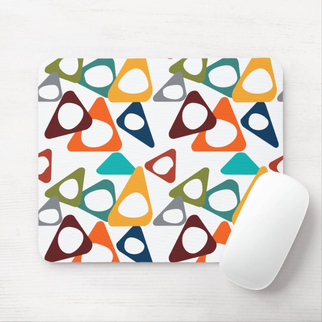 Rounded Triangles  Mouse Pad (With Mouse)