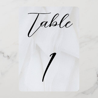 Rounded White/Gold Foil Table No. 1