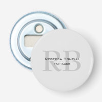 Rounded White Grey Monogram Manager