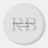Rounded White Grey Monogram Manager