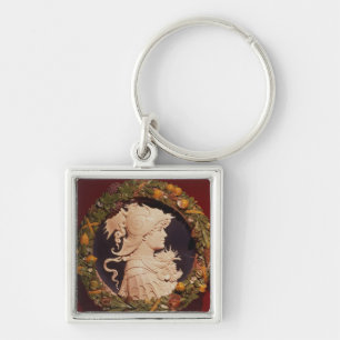 Roundel bearing a profile portrait key ring