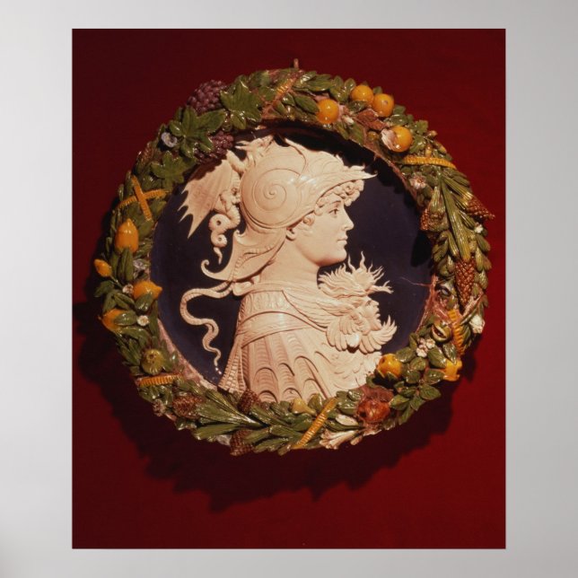 Roundel bearing a profile portrait poster (Front)