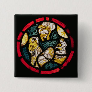 Roundel depicting the Annunciation to Shepherds 15 Cm Square Badge